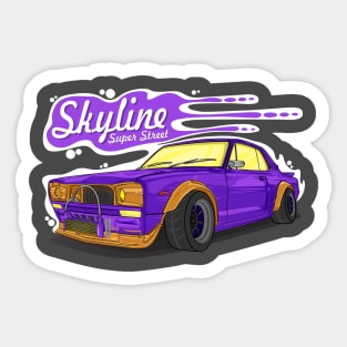 Skyline Super Street Car Sticker